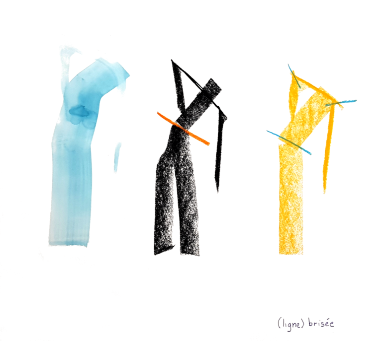 Du mouvement, dessin technique mixte de Eline Aroch
